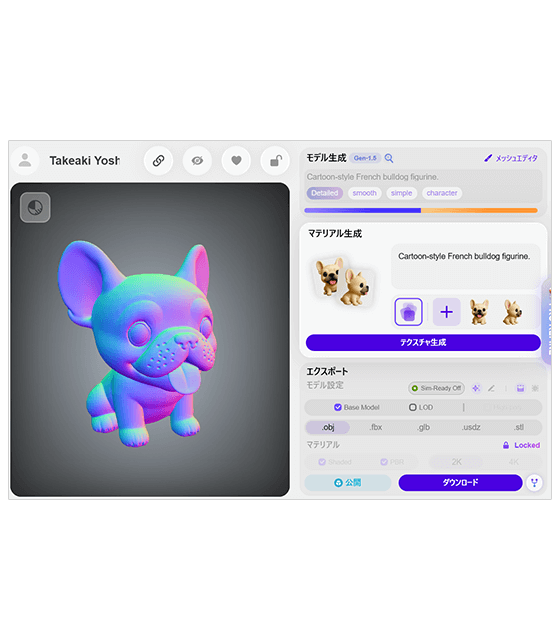 生成された3Dデータ