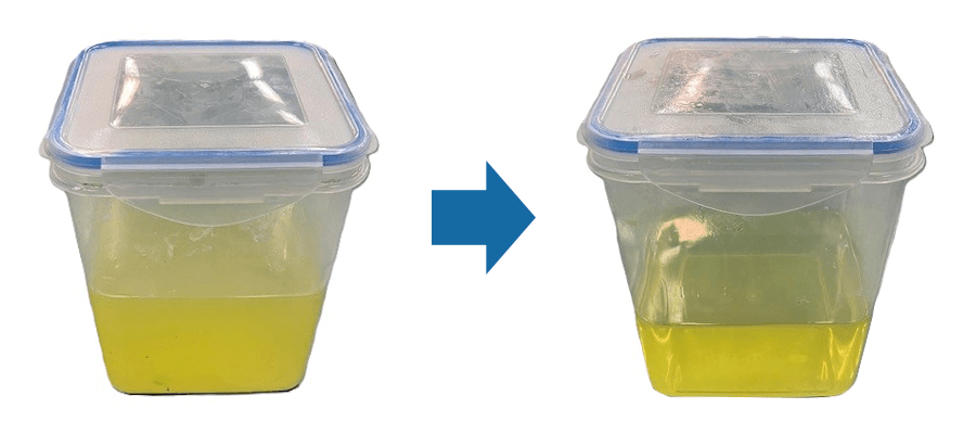フィルターバッグによる溶剤の使用回数とろ過効果(1)